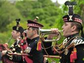 Answer bugle, bagpipes, medals