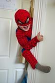Answer spiderman, costume, climb