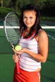 Answer tennis racket, net, match